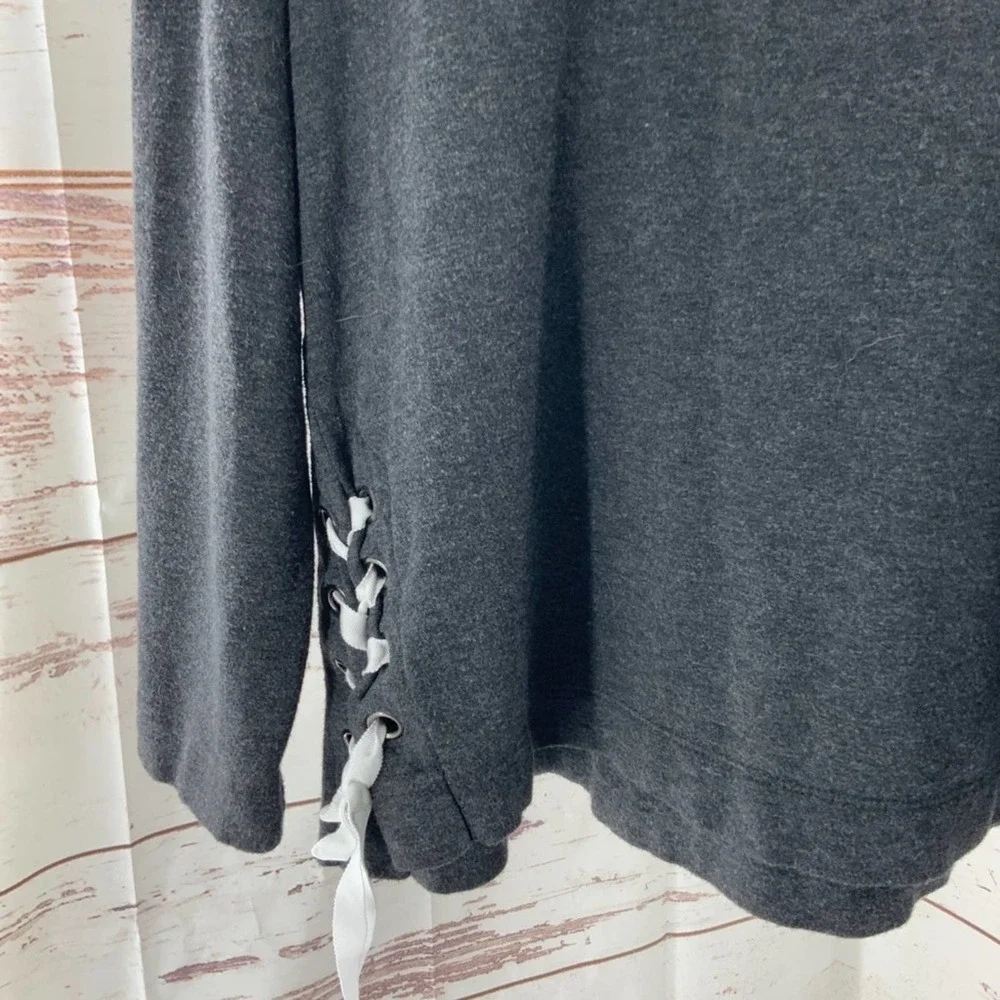 Simply Vera Wang Heather Grey Sweat Shirt XL - Picture 4 of 6